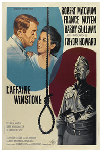 Man in the Middle 1964 - French - Robert Mitchum - Vintage Classic Movie Poster