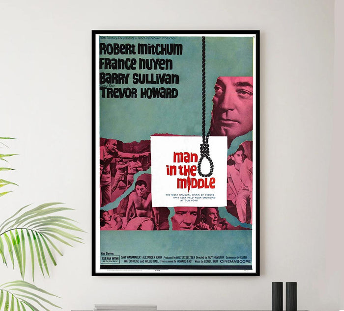 Man in the Middle 1964 - Robert Mitchum - Vintage Classic Movie Poster