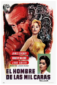 Man of a Thousand Faces 1957 - James Cagney - Spain - Classic Movie Poster