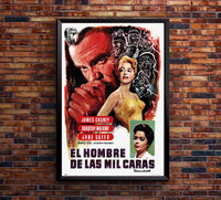 Man of a Thousand Faces 1957 - James Cagney - Spain - Classic Movie Poster