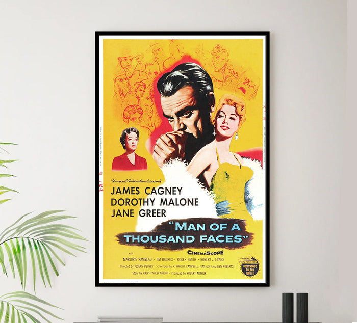 Man of a Thousand Faces 1957 - James Cagney - US - Classic Movie Poster