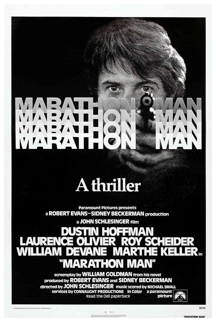 Marathon Man 1976 - Laurence Olivier - US - Classic Movie Poster