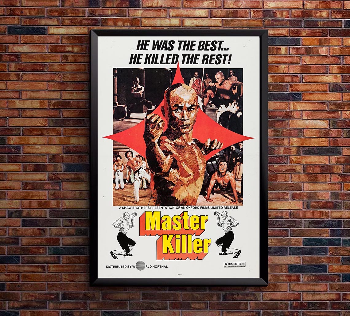Master Killer - Gordon Liu - 1978 - Vintage Classic Kung Fu Movie Poster