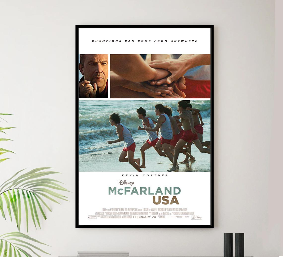 McFarland, USA 2015 - Teaser - Kevin Costner - Vintage Classic Movie Poster
