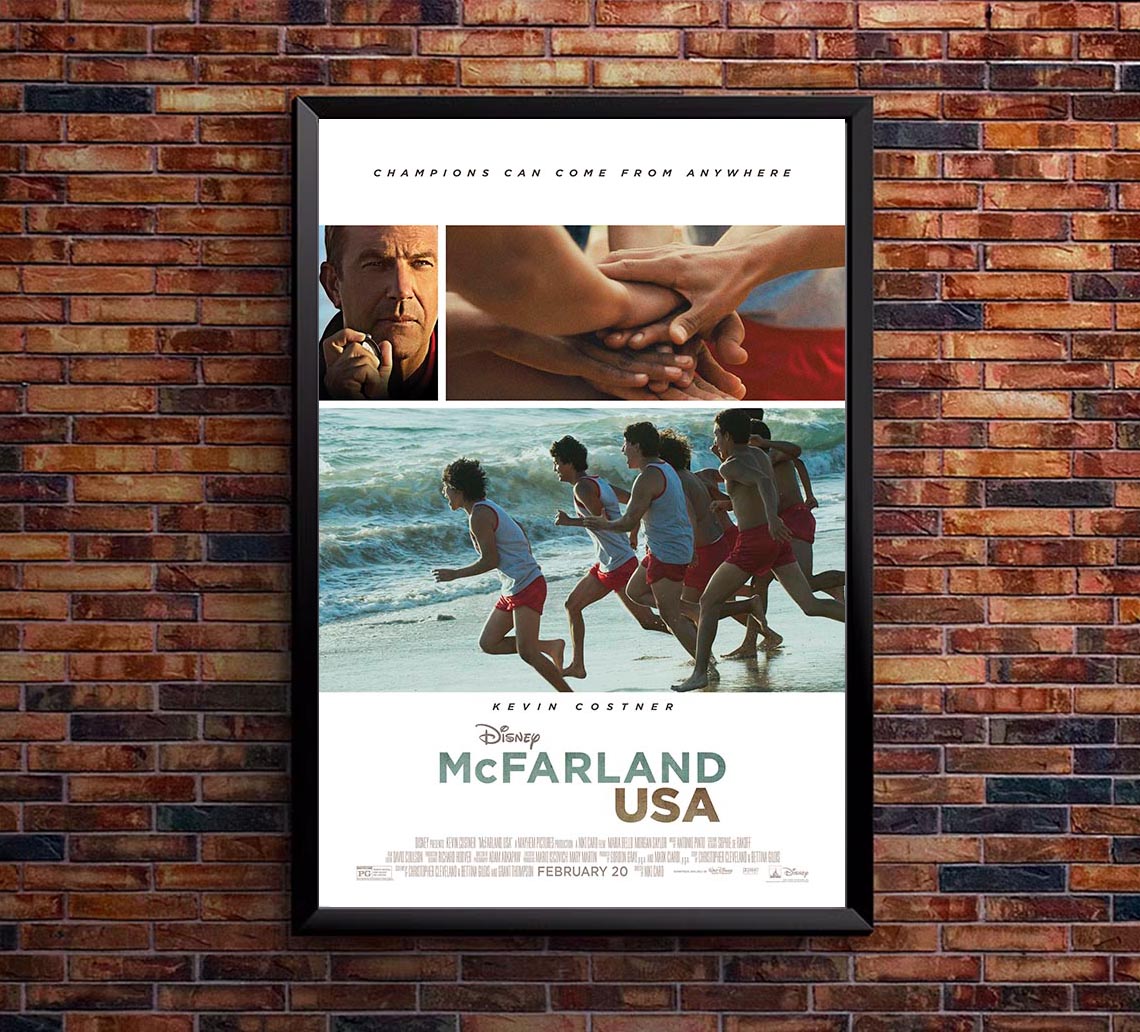 McFarland, USA 2015 - Teaser - Kevin Costner - Vintage Classic Movie Poster