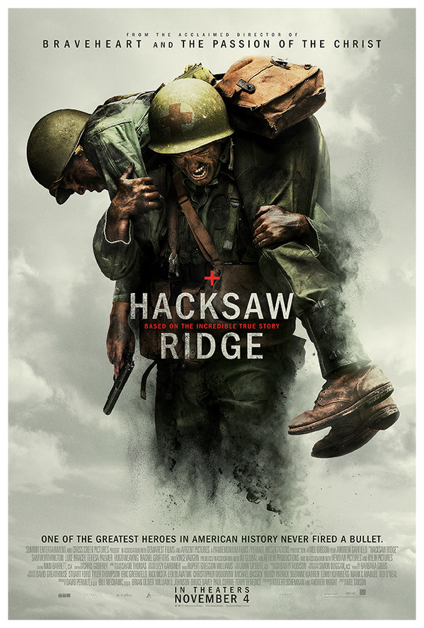 Hacksaw Ridge - Mel Gibson - Vintage Movie Poster