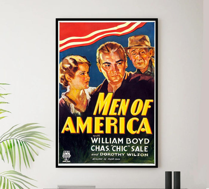 Men of America 1932 - William Boyd - Classic Western Movie Poster