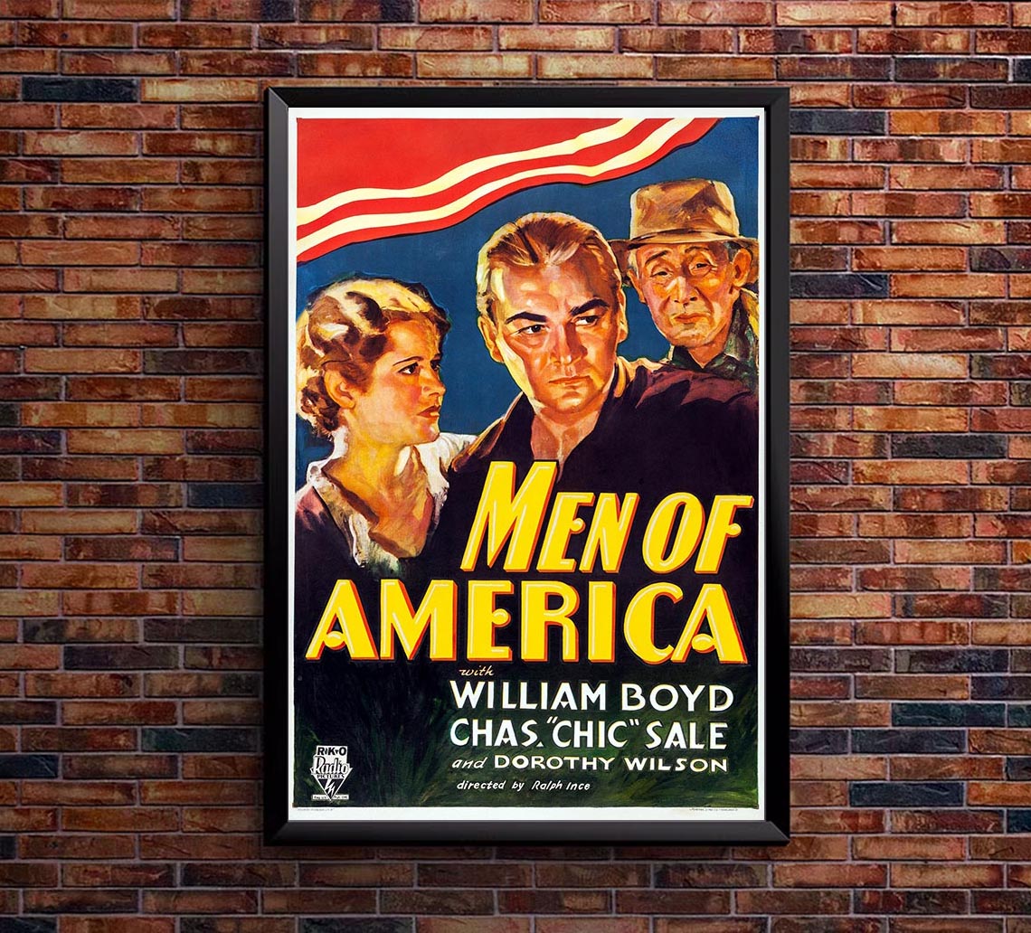 Men of America 1932 - William Boyd - Classic Western Movie Poster