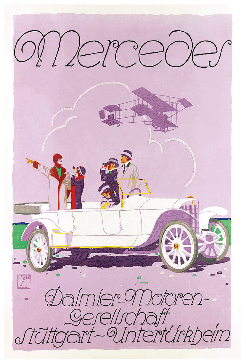 Mercedes - Vintage Automobile Racing Poster