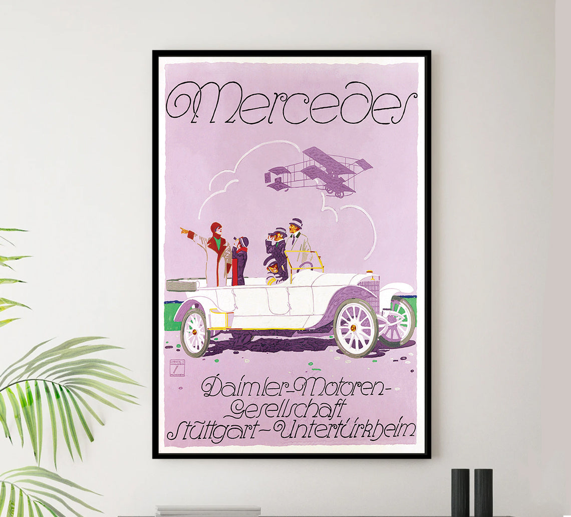 Mercedes - Vintage Automobile Racing Poster