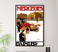 Mercedes v3 - Vintage Automobile Racing Poster