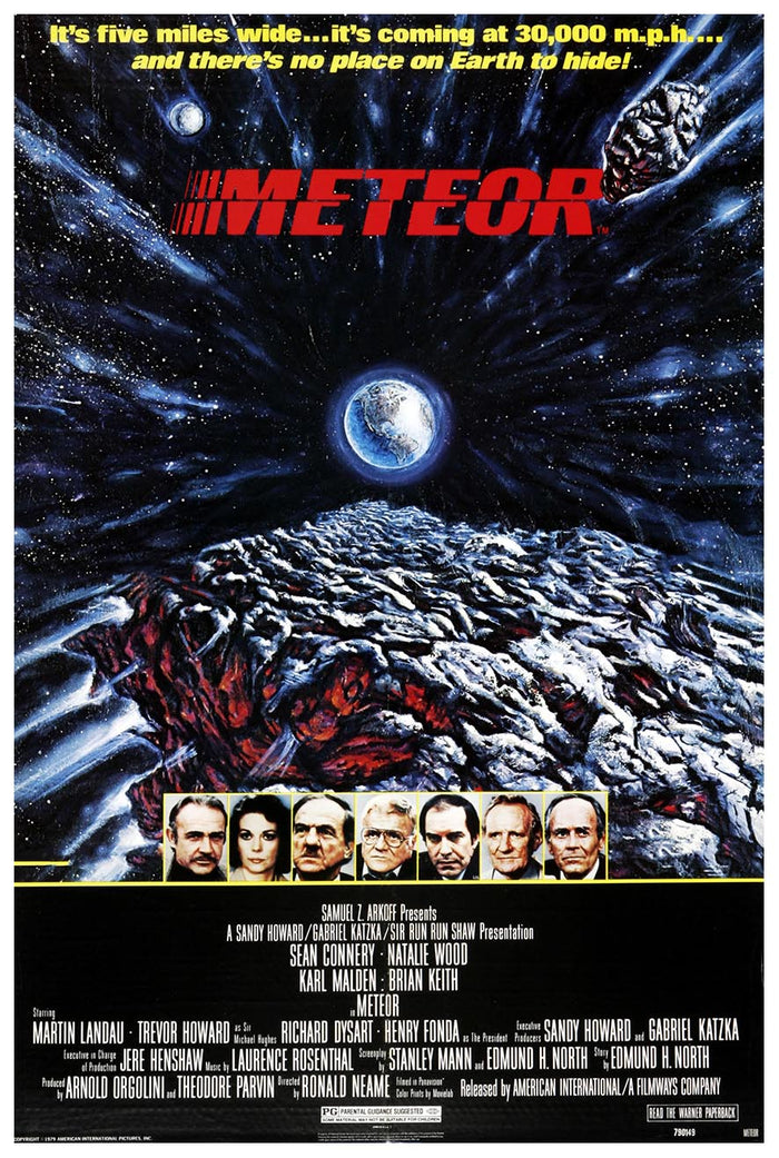 Meteor 1979 - Sean Connery - Vintage Classic Movie Poster