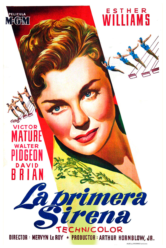 Million Dollar Mermaid 1952 - Esther Williams - Spain - Classic Movie Poster