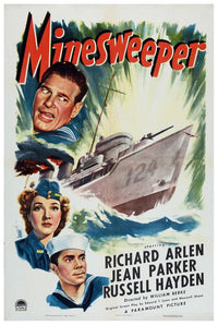 Minesweeper 1943 - Robert Mitchum - Vintage Classic Movie Poster