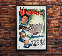 Minesweeper 1943 - Robert Mitchum - Vintage Classic Movie Poster