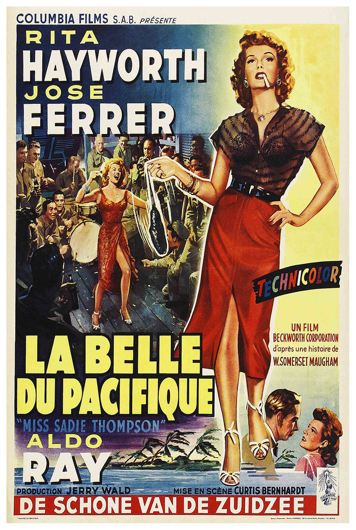 Miss Sadie Thompson 1953 - Belgium - Classic Movie Poster