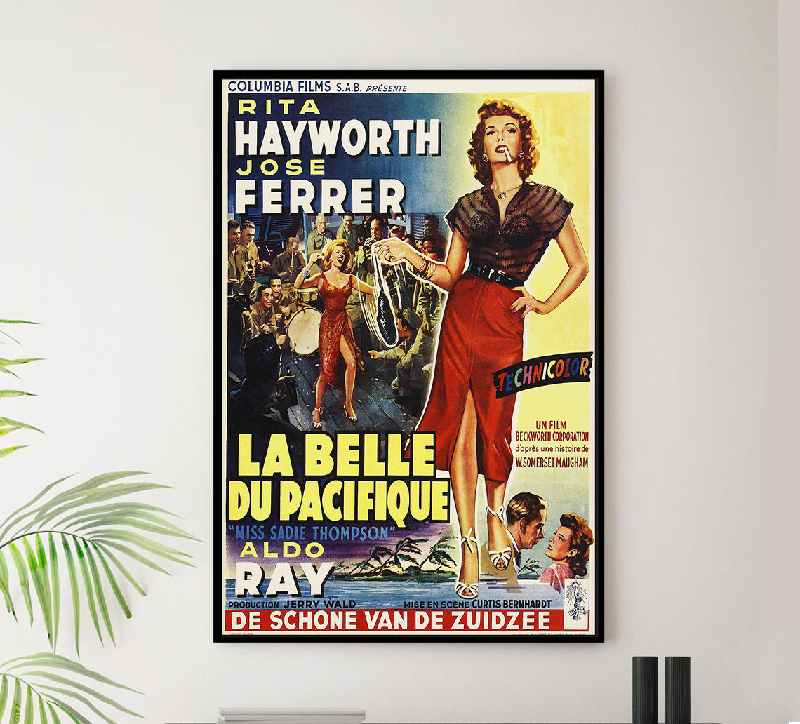 Miss Sadie Thompson 1953 - Rita Hayworth - Belgium - Classic Movie Poster