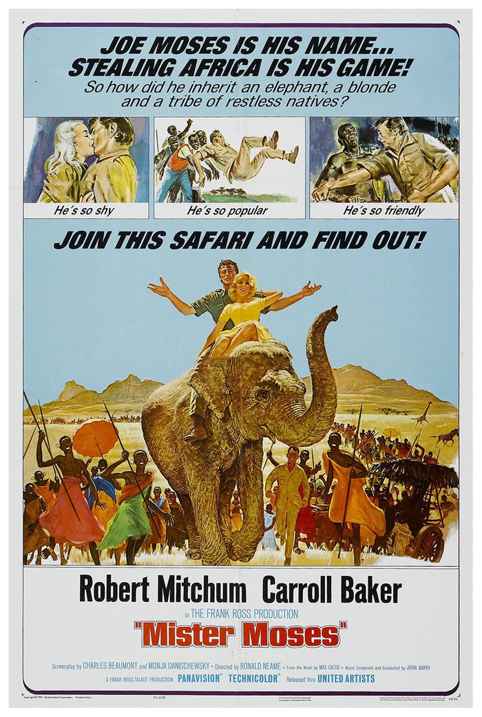 Mister Moses 1965 - Robert Mitchum - Vintage Classic Movie Poster