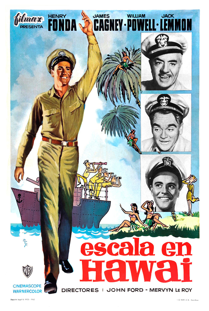 Mister Roberts 1955 - James Cagney - Spain - Classic Movie Poster