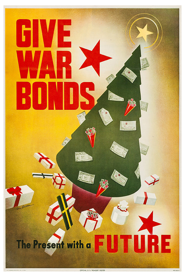 Give War Bonds - Christmas - WW2 Poster