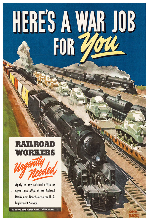 Railroad Workers Urgently Needed - WW2 Poster