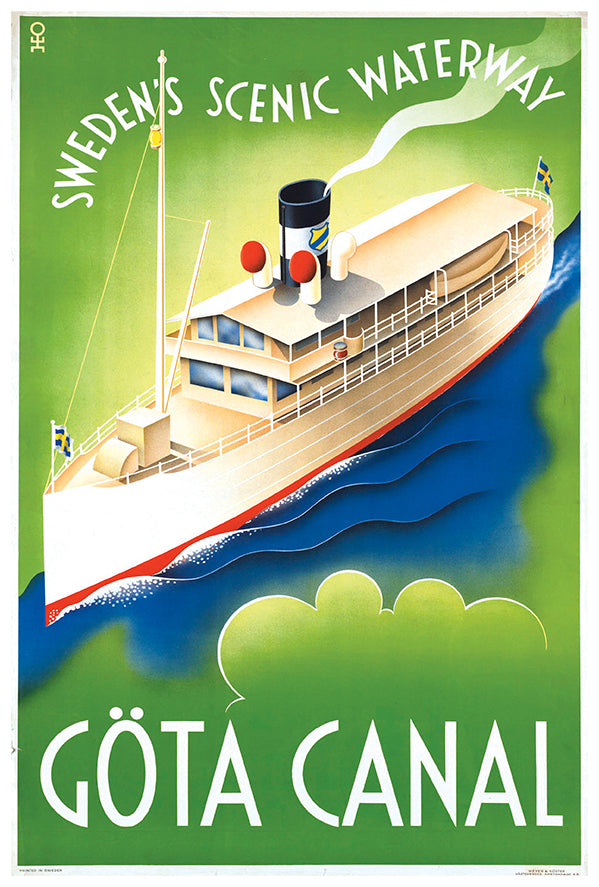 Sweden - Got a Canal 2 - Vintage Travel Poster