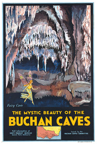 Australia - Buchan Caves - Vintage Travel Poster