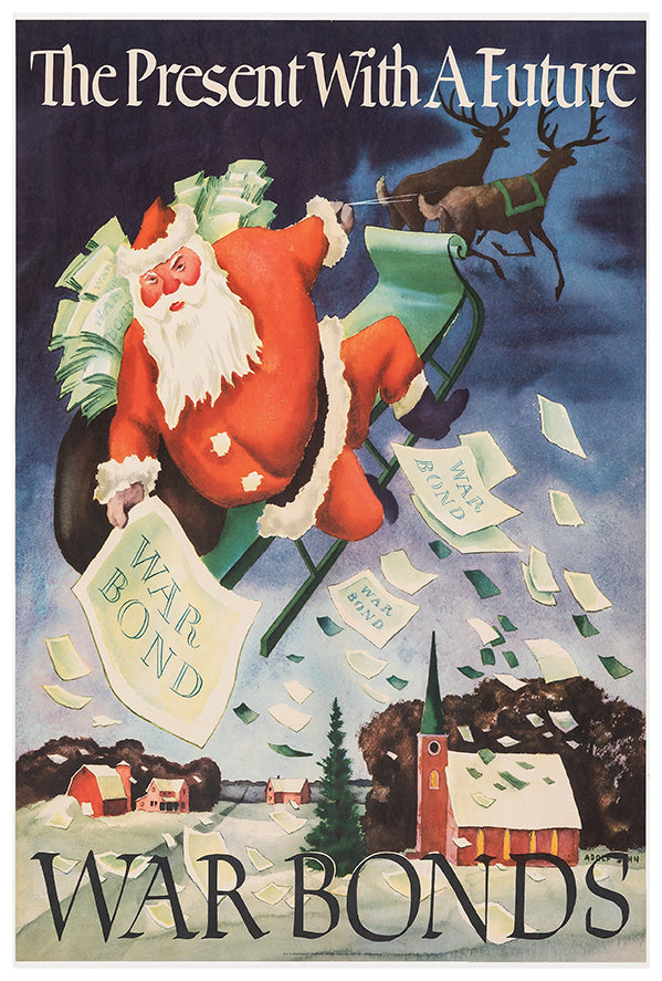 A Present with a Future - Christmas War Bonds - WW2 Poster