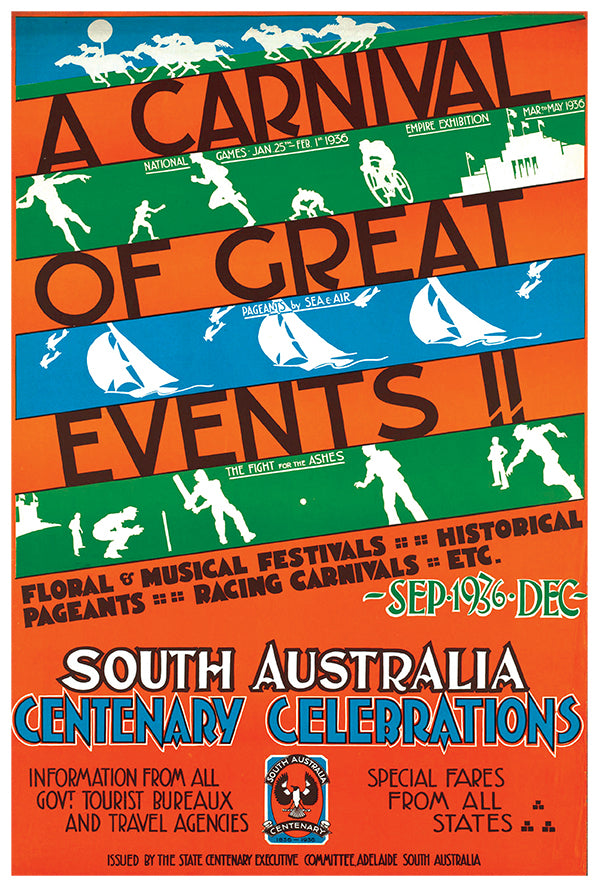 Australia - Centary Celebrations - Vintage Travel Poster