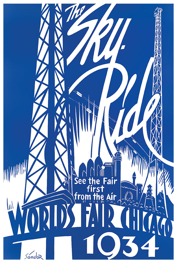 Chicago Worlds Fair 1934 - Vintage Travel Poster