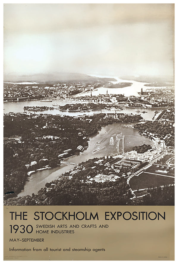 Sweden - Stockholm Exposition - 1930 - Vintage Travel Poster