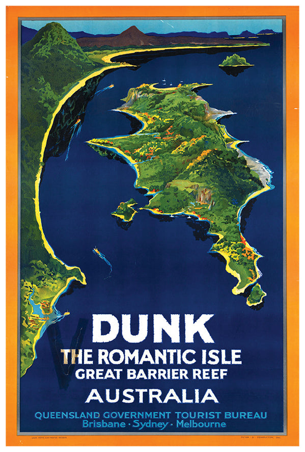 Australia - Dunk - Vintage Travel Poster