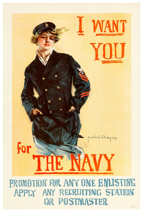 I Want You - Navy Recruitment - WW1 Poster