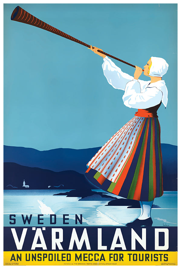 Sweden - Varmland - Vintage Travel Poster