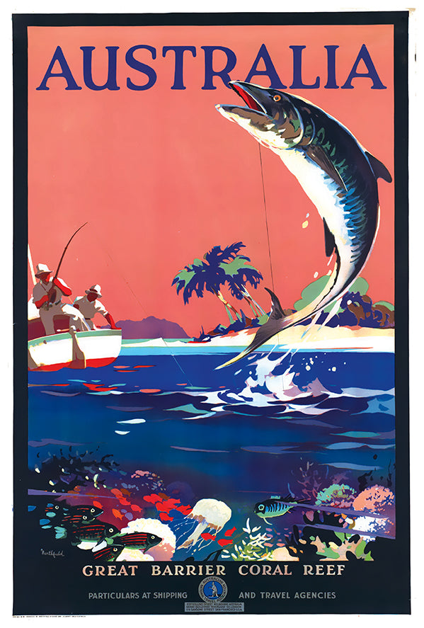 Australia - Great Barrier Reef 2 - Vintage Travel Poster