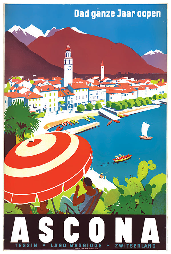 Switzerland - Ascona 2 - Vintage Travel Poster