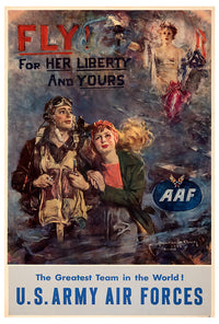 US Army Air Forces - AAF -  WW1 Poster