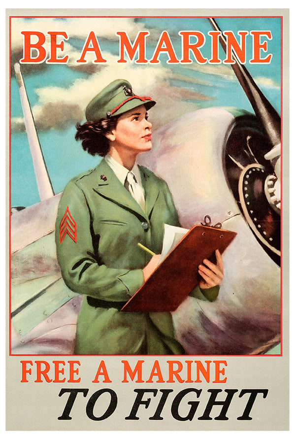 Be a Marine -  Woman Recruitment - WW2 Poster