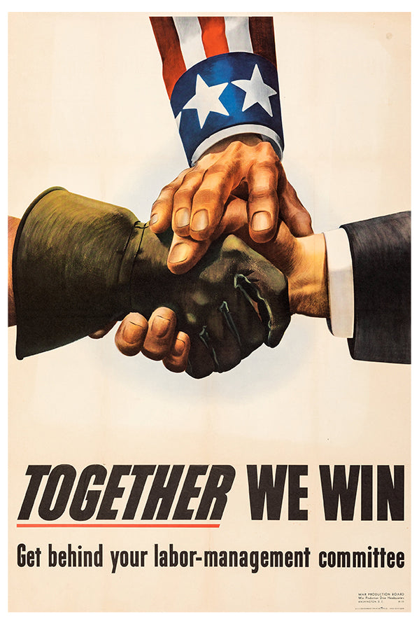 Together We Win - Labor - WW2 Poster