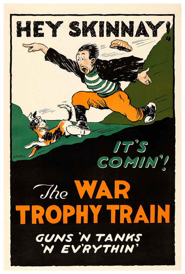 War Trohpy Train - WW1 Poster