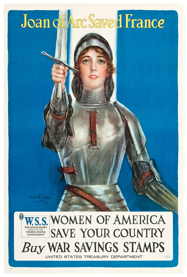 Joan of Arc - War Stamps - WW1 Poster