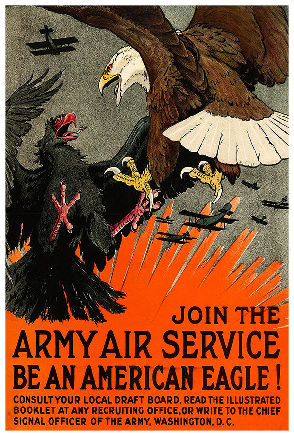 Army Air Service - American Eagle - WW1 Poster