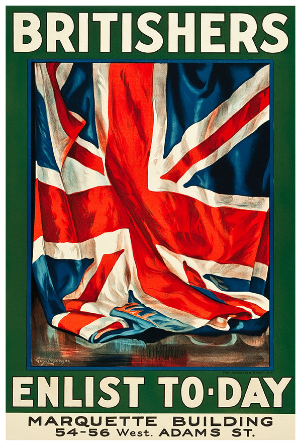 British Enlistment Poster - WW1 Poster