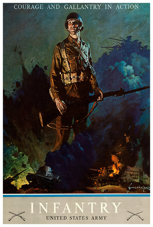 US Army - Infantry - WW2 Poster