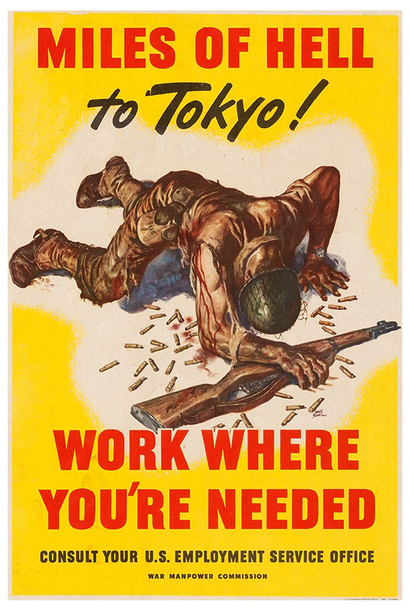 Miles of Hell - Employee Victory Commitee - WW2 Poster