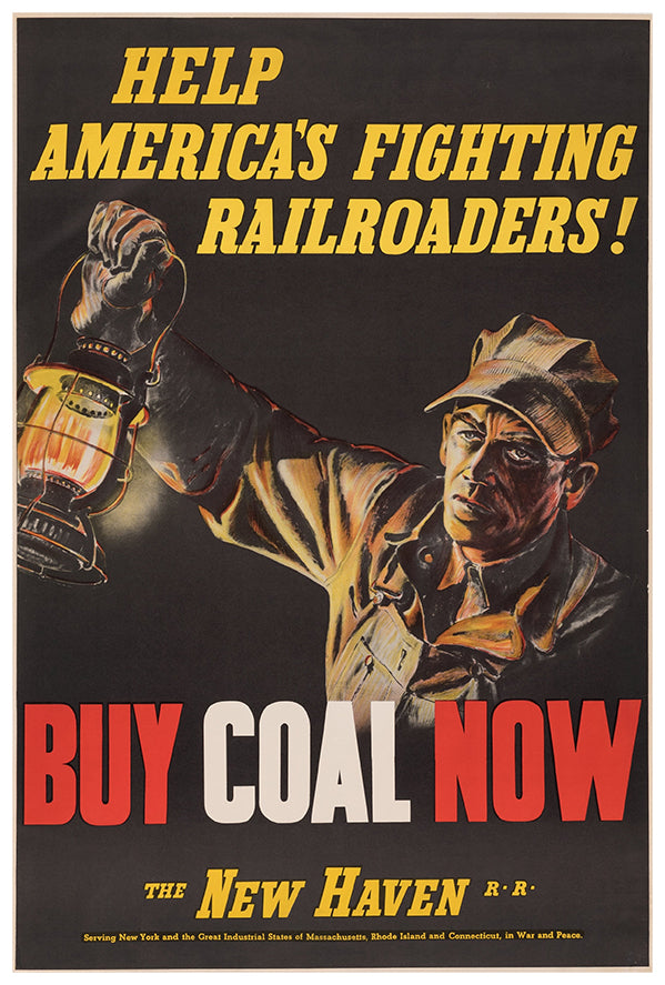 New haven Railroad - Buy Coal Now - WW2 Poster