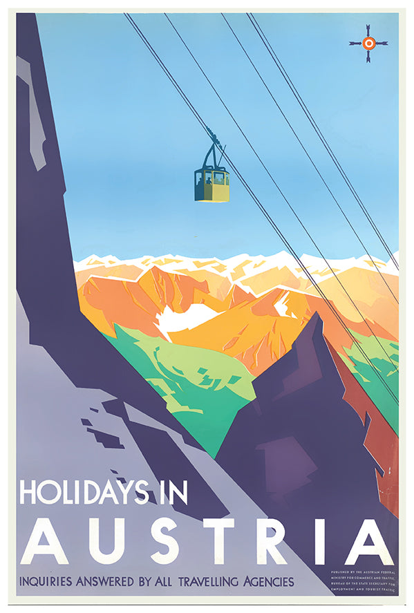 Austria - Hoildays - Vintage Travel Poster