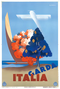 Italy - Garda Italia - Vintage Travel Poster