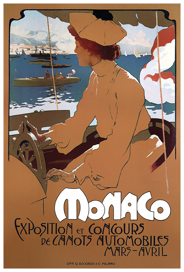 Monaco - Exposition - Vintage Travel Poster