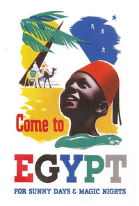 Come to Egypt - Vintage Travel Poster